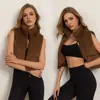 Chaleco Corto de Algodón con Relleno Cálido y Cuello Alto a la Moda para Mujer Otoño Invierno Nuevo Holgado Pequeño Chaleco de Algodón Ropa de Abrigo