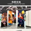Banner enrolável de ferro 80*200 display stand, painel de publicidade vertical, display de pôster personalizado, suporte de pôster de aço