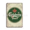 Artesanía metálica de Cerveza Carlsberg pintura decorativa vintage de hierro pintura decorativa nostálgica decoración de pared de bar personalizada