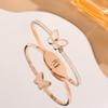 Moda Transfronteriza Pulsera de Acero de Titanio Caliente Femenina No Descolorante Elegante Versátil Personalidad Completa de Diamante Pulsera de Lujo Ligero Red Social Venta al por Mayor