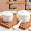 Olla de Cerámica para Estofar con Tapa, Adecuada para Uso Doméstico, para Cocinar al Vapor Verduras, Flan de Huevo, Sopa y Olla Pequeña de Barro para Cocinar