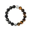 Atacado Olho de Tigre Natural Obsidiana Prateada Pulseira Igual a Wang Jiaer Red Book Mais Vendida Pulseira de Casal para Homens e Mulheres Joias