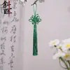 Pingente Pequeno de Borla de Nó Chinês Mini Ventilador Clássico de 6 Painéis Estilo Antigo Marcador de Página Pingente DIY Presente Internacional Atacado