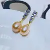 Fang Tangjia Frescos Alto Nivel Sensación Simulación Multi-lino Perla Ligera Pendientes S925 Pendientes de Lujo Ligero Tesoro Natural de Agua Dulce