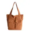 Bolso de Lona Nuevo Estilo Coreano para Principios de Primavera, Bolso de Mano Retro Grande y de Moda, Bolso de Hombro Casual para Viajes Diarios de Estudiantes