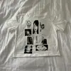 Camiseta Retro de Cuello Redondo Avatar para Hombres y Mujeres Exportación Vintage Holgada Gótica y2K Europea y Americana Gótica Estampada
