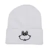 Animación Cartoon Europea y Americana Monstruo de Pelo Verde Grinch Gorro de Punto Bordado Suéter Gorro Cálido Hip-Hop Gorro de Lana