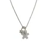 Collar con Colgante de Flor de Zircón Estilo Francés, Lujo Ligero, Único y Versátil, Sensación de Alta Gama, Cadena Súper Brillante para Clavícula, Venta al por Mayor