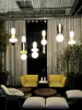 Luminária de Sala de Jantar Balcão Moderno Simples Design Criativo Arte Macaron Luminária de Quarto Quarto de Crianças Celebridade da Internet Lustre de Cabeceira
