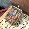 Thangka Tíbet Nepal Thangka Puro Pintado a Mano Ksitigarbha Núcleo de Tarjeta 4*5