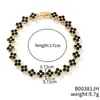 Pulseira Colorida de Pedra Preciosa Flor de Trevo de Quatro Folhas Transfronteiriça Europeia e Americana, Fashionável e Versátil, Luxo Leve com um Toque de Alto Padrão, Pulseira de Cobre Cravejada com Zircônia de Diamante Completo