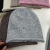 Moda Corea del Sur Brillo Intenso Lana Gorro Frío Otoño e Invierno Gorro de Lana Tejido Gorro Baotou Muestra la Cara Gorro Pequeño