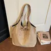 Bolso tote simple de gran capacidad, versátil, ligero, bolso de mano plegable para mujer, adecuado para ir al trabajo, bolso de hombro reversible