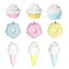 Serie de Donas Navideñas Colgante de Pastel Pequeño de Helado Navideño Decoraciones para Árbol de Navidad Regalos de Navidad