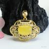Colgante de Cera de Abeja Natural Ámbar Amarillo Collar Cumple-Deseos Estilo Étnico Venta al por Mayor Dropshipping S3112907