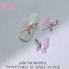 Joia Borboleta de Cristal para Nail Art Acabada 2025 Nova Mistura de Alto Bom Gosto Super Brilhante Tridimensional Unha Postiça Armadura Decoração