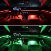 Modificação de luz ambiente interna de carro, decoração de atmosfera USB no assoalho automotivo, luzes LED de ritmo musical, ritmo musical sem fio