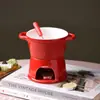 Taza de Cerámica Transfronteriza Taza para Fondue Taza de Chocolate Taza para Fondue de Queso Suizo Taza para Derretir Helado