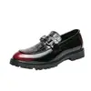 [Zapatos de cuero para hombre] Zapatos de negocios sin cordones para hombre, mocasines con borlas, zapatos casuales para hombre, zapatos de cuero