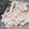 [80-120] 524 Seda de Hielo estampado lindo tiro bajo bolsa de ropa interior para mujer cadera con taladro ropa interior para mujer tiro bajo