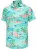 2026 Moda Europea y Americana Transfronteriza Nueva Tendencia Camisa Floral Impresa en 3D Hawaiana de Playa Casual Camisa de Manga Corta para Hombre