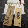 Marcadores de Livro de Bambu com Desenhos de Maquiagem Facial da Ópera de Pequim, Presentes Culturais e Criativos Estilo Chinês, Impressão UV e Gravação, Caixas de Presente Personalizadas, Pedido de Teste em Pequena Quantidade