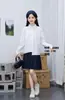 Aire2025 Primavera e Outono Novo Design Blusa de Manga Longa Vestido de Cor Lisa Camisa de Uniforme Escolar Fornecimento Exclusivo Ozon