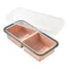Lonchera de Silicona Compartimentada de Venta Caliente Transfronteriza, Caja para Congelador de Alimentos, Caja de Almacenamiento, Lonchera Fresca con Tapa, Molde para Almacenamiento de Alimentos