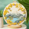 Fornecimento Direto da Fábrica Flor de Ano Novo do Monte Fuji Pacote de Material DIY Bordado à Mão Pintura Decorativa Suspensa para Sala de Estar Fonte de Atacado