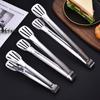 Utensilios de cocina, pinzas multifuncionales de acero inoxidable para alimentos, pinzas para hornear pan, pinzas para bistec de buffet, pinzas para alimentos de tres líneas