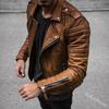 AliExpress internacional desejo outono e inverno europeu e americano nova moda masculina slim fit lapela à prova de vento jaqueta de couro masculina para motocicleta