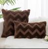 Oferta Especial Nuevo Cojín Almohada Acolchado de Felpa con Ondas Geométricas ins Funda de Almohada de Noche Estilo Nórdico Comercio Exterior Venta al por Mayor