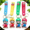 Llavero de Mario de Dibujos Animados Llavero de Muñeca Suave de PVC Creativo Colgante para Mochila Escolar de Estudiante Máquina de Ganchos Venta al por Mayor