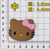 Patch de Borracha Macia de PVC Cabeça de Gato Desenho Animado Gato Kt Acessórios para Capa de Celular Tablet Materiais DIY para Casa Ímã de Geladeira