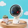 Nuevo Ventilador Pequeño LED de Escritorio con Pinza para Dormitorio y Oficina, Mini Ventilador Eléctrico Recargable por USB de Tres Velocidades