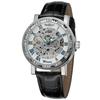Reloj mecánico manual con correa para hombre T-winner, hueco en la parte inferior, reloj casual de moda, reloj mecánico 614