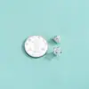 Plata de Ley S925 Cuentas Espaciadoras Creativas de Bádminton Accesorios Hechos a Mano DIY Pulsera de Cuerda Trenzada Collar Borla Sombrero Cuentas para Sombrero de Flor