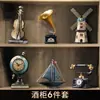 Ornatos Pequenos Nostálgicos Retrô Fonógrafo Violino Criativo Decorações para Casa Sala de Estar Estante Europeia Armário de Vinho