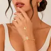 AliExpress Comercio Exterior Cadena Cruzada de Dedos Moda Personalidad Retro Estilo Ins Nicho Pulsera Chapada en Cobre para Mujeres 2026