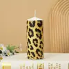 Nueva Vela con Estampado de Leopardo y Patrón de Árbol de Plástico Recubierto de Amazon, Decoración de Nicho Personalizada, Vela sin Humo, Vela Duradera y sin Olor