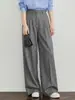 [Pedido Il] Calça Social Elegante Casual de Cintura Alta com Barra Larga Emagrecedora para Mulheres, Estilo Quente de Vendas da Primavera/Verão 2026