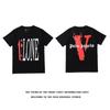 Vlone saludo manga corta V grande dragón chino limitado Fujiwara Hao Guanxi Wang Yibo con suelto pareja hombres