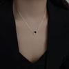 Collar Cono de Calcedonia Negra para Mujer 2024 Estilo Pequeño Fragante Nuevas Explosiones Diseño Exquisito Estilo Coreano Collar Pequeño Simple Cadena para Hueso