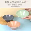 Tigela Redonda de Melamina Cor Macaron Tigela de Plástico Conjunto de Pratos para Estudante Tigela de Arroz Doméstica Tigela para Macarrão Instantâneo Tigela Criativa para Macarrão Utensílios de Mesa