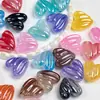 Cuentas de Corazón Ondulado que Cambian de Color Dingyi Resina Galvanizada con Agujero Pasante Cuentas Sueltas Pulsera DIY Hecha a Mano Accesorios de Joyería
