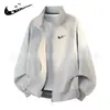 Jaqueta Esportiva Casual Popular Masculina com Gola de Baseball Tendência, Jaqueta de Voo para Exterior com Gola Alta para Primavera e Outono, Roupa Masculina