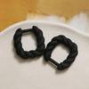 Pendientes de anillo hueco cuadrado geométrico con giro de color acrílico INS japoneses y coreanos para mujer, accesorios de joyería DIY, material al por mayor