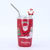 ¡Guau!, Vasos con Popote Navideño Personalizados, Tazas de Café de Dibujos Animados Famosas en Internet, Vasos Aislados de Acero Inoxidable de Doble Pared para Niñas