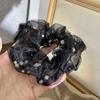 Anel de cabelo de intestino grosso preto feminino de alta qualidade simples corda de cabelo arco cabeça corda elegante laço de cabelo elástico faixa de cabeça moda