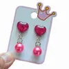2026 Nuevos Clips para Orejas Infantiles Sin Perforar Más Vendidos en Amazon, Pendientes de Corazón de Princesa para Niñas, Pendientes de Mariposa de Dibujos Animados